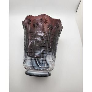 Westmore Deep Purple & White Textured Star Design Vase